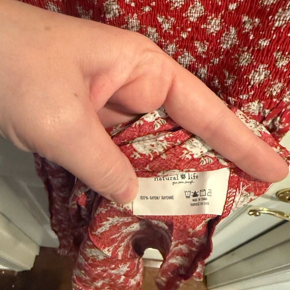 NATURAL LIFE Red Floral Puff-Sleeve Maxi Dress - Picture 7 of 7